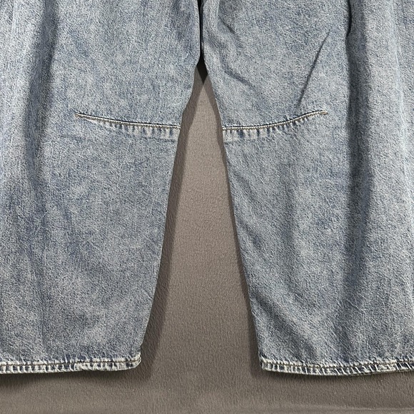 Gap High Rise Horseshoe Jeans Womens 35 Light Wash Blue Relaxed Wide Leg Denim - Picture 15 of 15